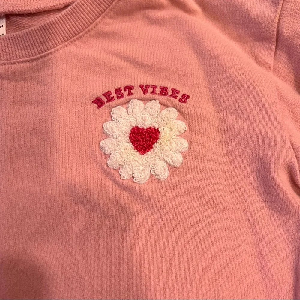 Carter's Pink Sweatshirt with Floral Accents